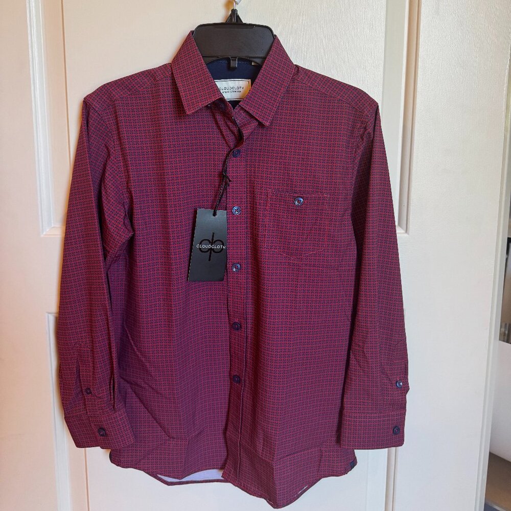 Cloud Cloth Boys' Long Sleeve Button-Up Shirt - Size 10